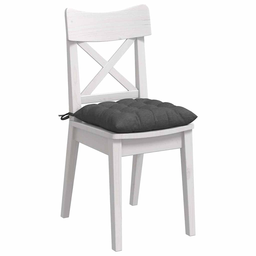 Cuscini per sedili Vidaxx 4 pezzi grigio scuro 40 x 40 x 6 cm in tessuto di cotone