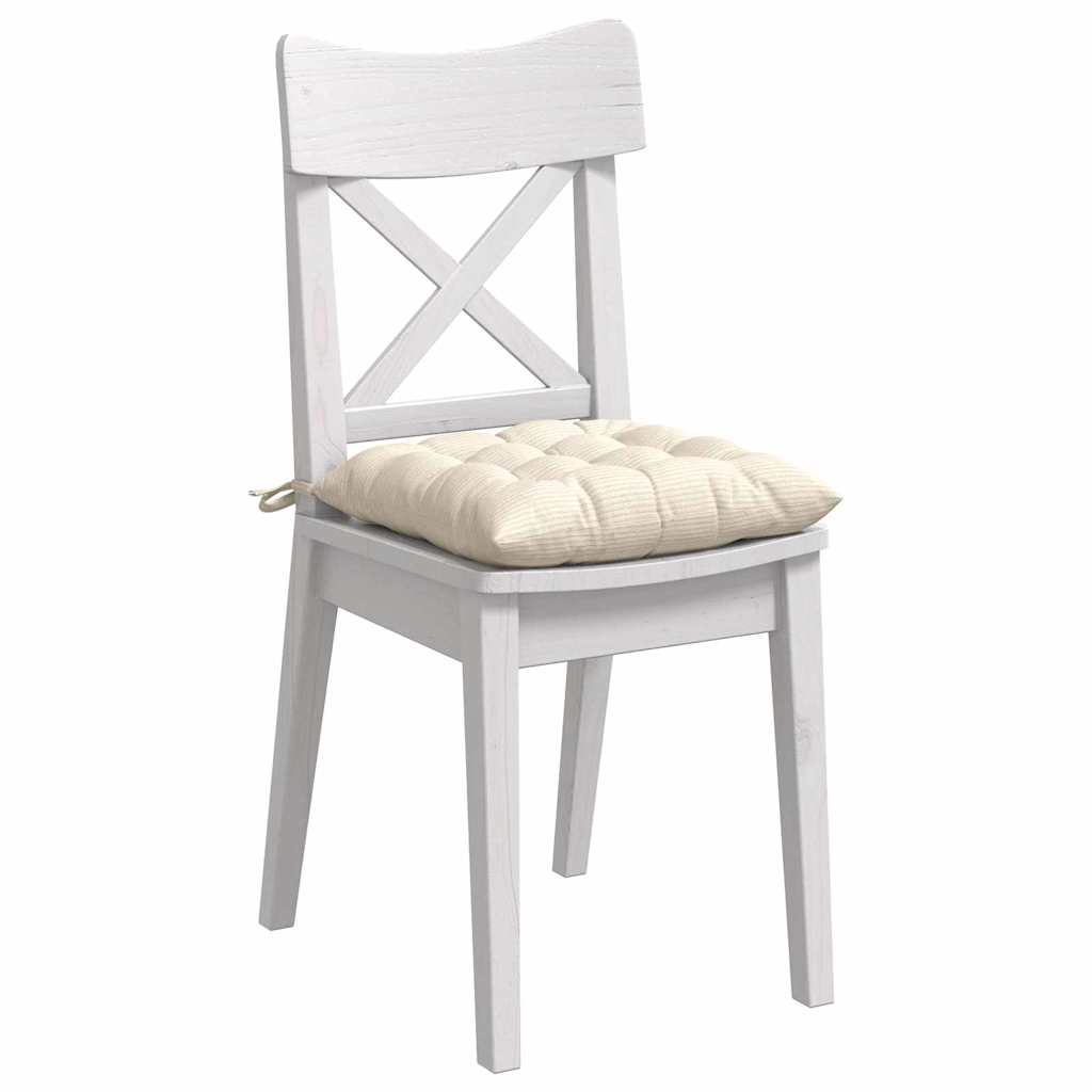 Cuscini sedile VidaXL 4 pezzi crema 40 x 40 x 6 cm tessuto di cotone