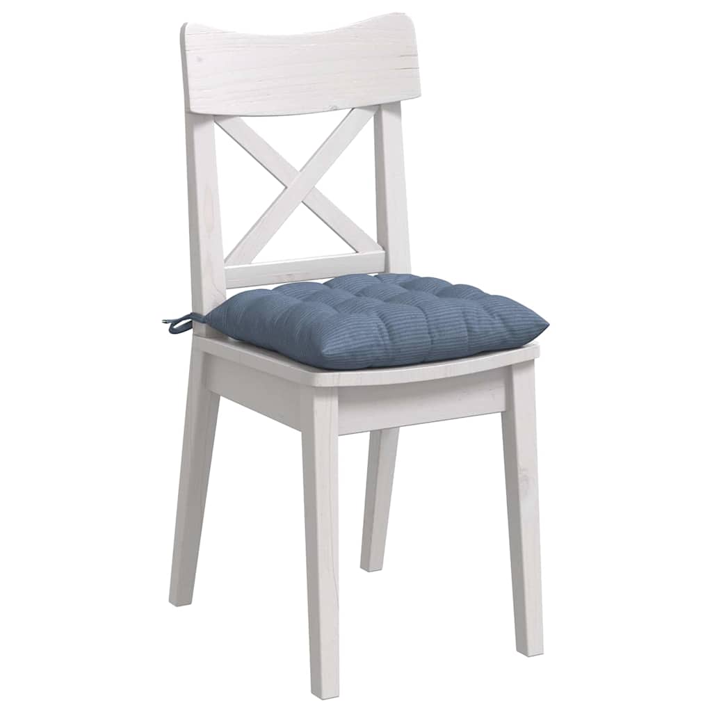 Cuscini da seduta VidaXL 4 pezzi blu 40 x 40 x 6 cm in tessuto di cotone