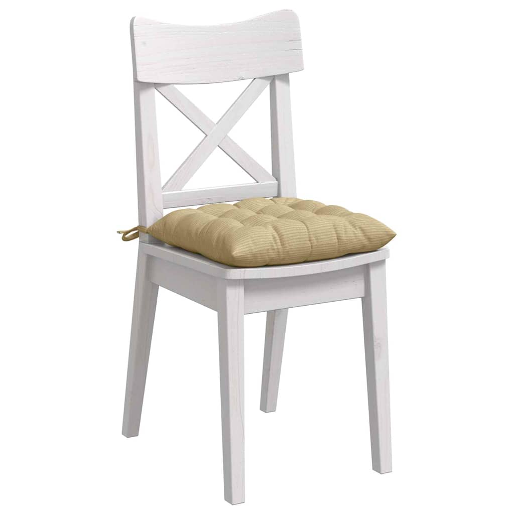Cuscini per sedili Vidaxx 4 pezzi grigio verde 40 x 40 x 6 cm in tessuto di cotone