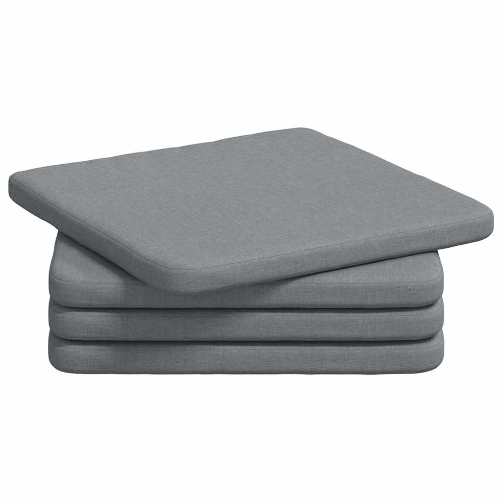 Cuscini da seduta VidaXL 4 pezzi in tessuto grigio chiaro 40 x 40 x 3 cm