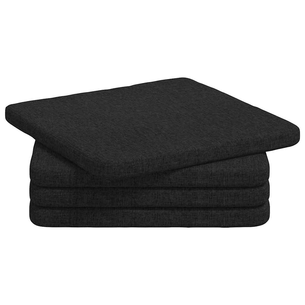 Cuscini sedile VidaXL 4 pezzi tessuto nero 40 x 40 x 3 cm