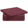 Vidaxl zitkussens 4 pcs wijnrood 40 x 40 x 3 cm stof