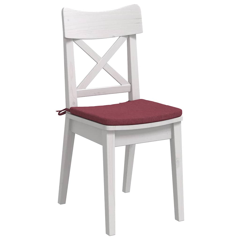 Cuscini da seduta VidaXL 4 pezzi tessuto rosso vino 40 x 40 x 3 cm