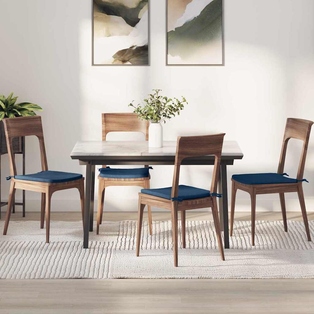 Cuscini sedile VidaXL 4 pezzi blu 40 x 40 x 3 cm in tessuto