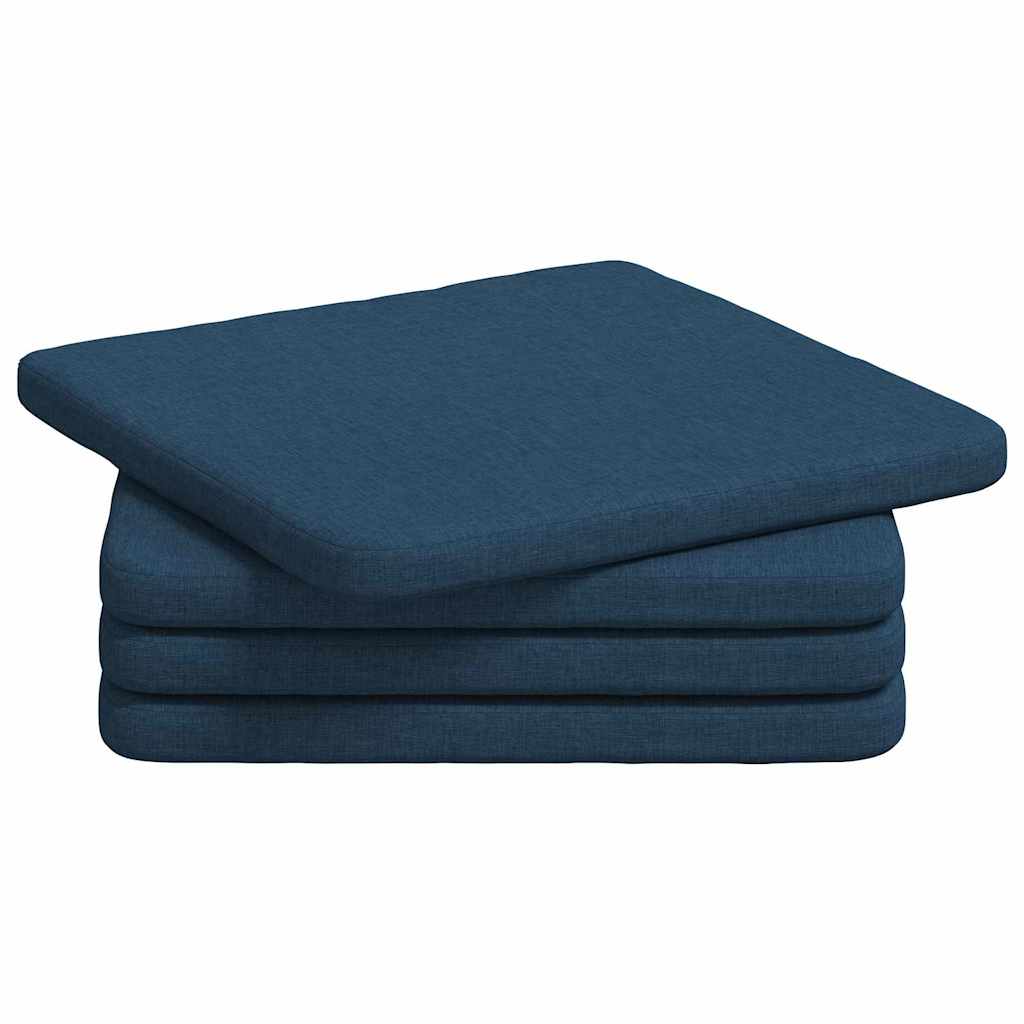 Cuscini sedile VidaXL 4 pezzi blu 40 x 40 x 3 cm in tessuto