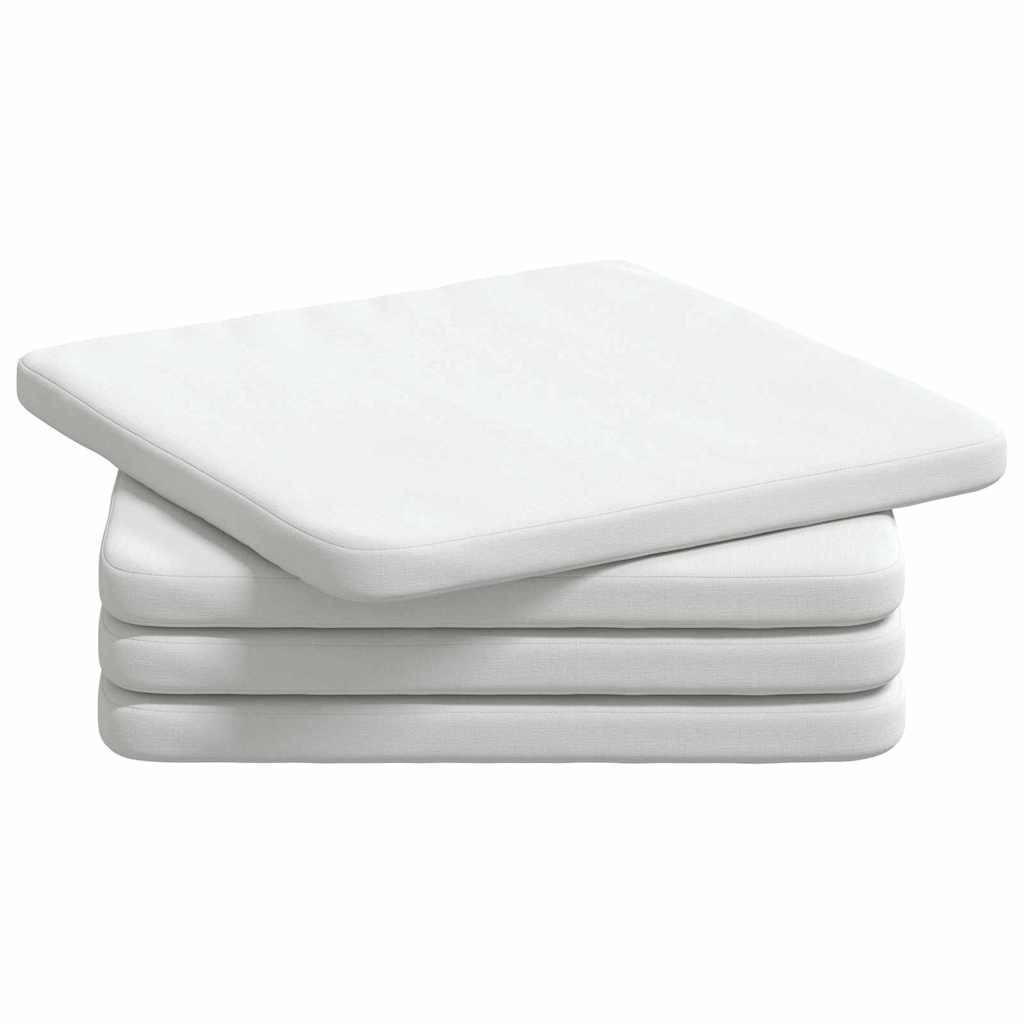 VidaXL cojines de asiento 4 piezas blanco 40 x 40 x 3 cm tela