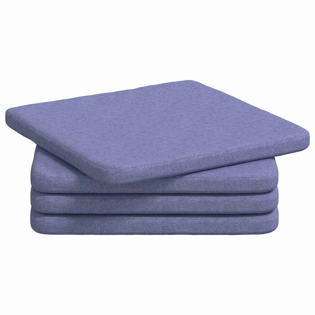 Cuscini da seduta VidaXL 4 pezzi tessuto blu jeans 40 x 40 x 3 cm