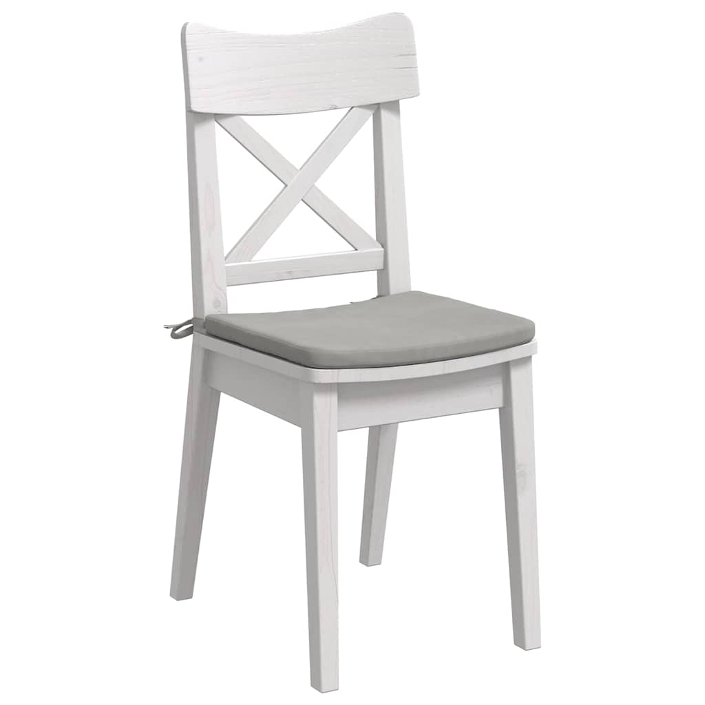 Cuscini da seduta Vidaxx 4 pezzi in tessuto microfibra grigio chiaro 40 x 40 x 3 cm