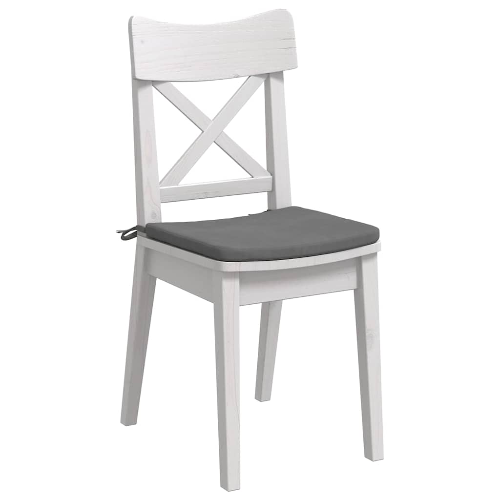 Cuscini da seduta Vidaxx 4 pezzi in tessuto microfibra grigio scuro 40 x 40 x 3 cm