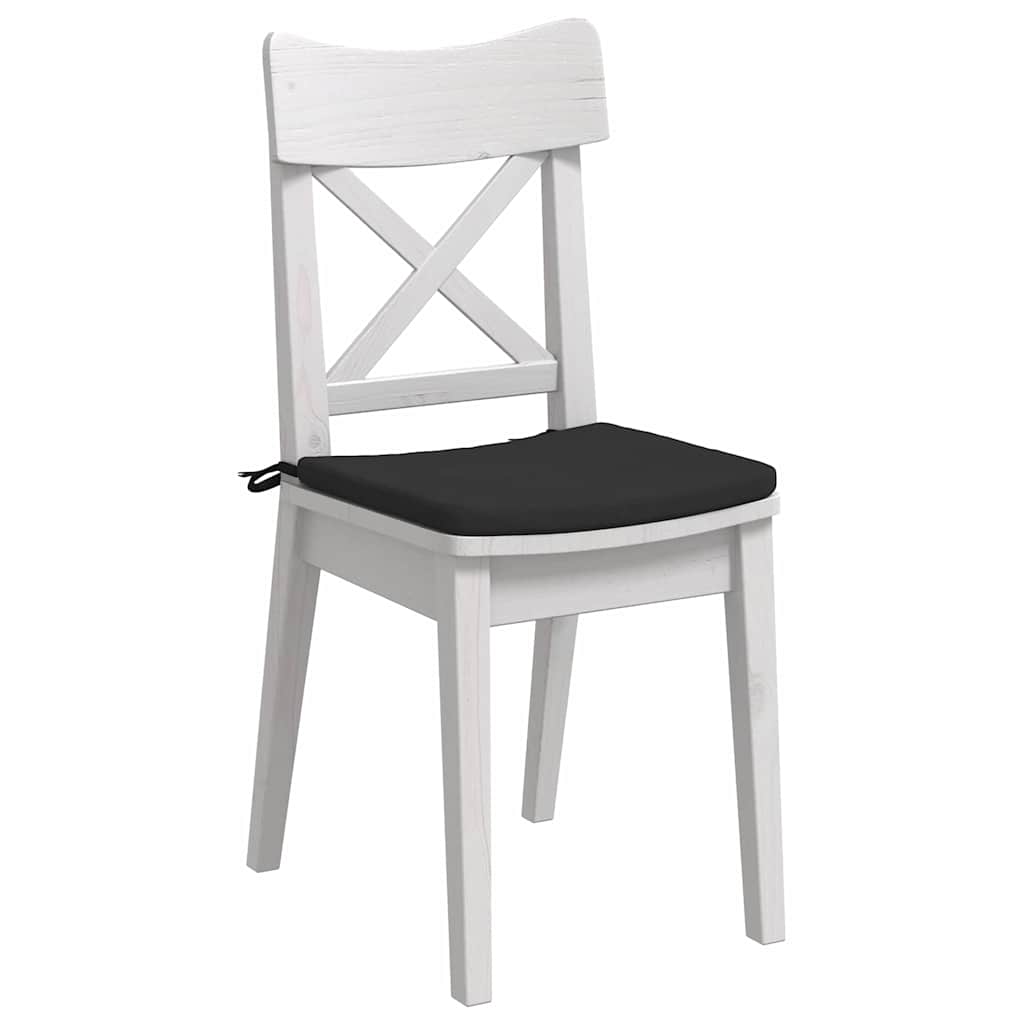 Cuscini sedile VidaXL 4 pezzi nero 40 x 40 x 3 cm in tessuto microfibra
