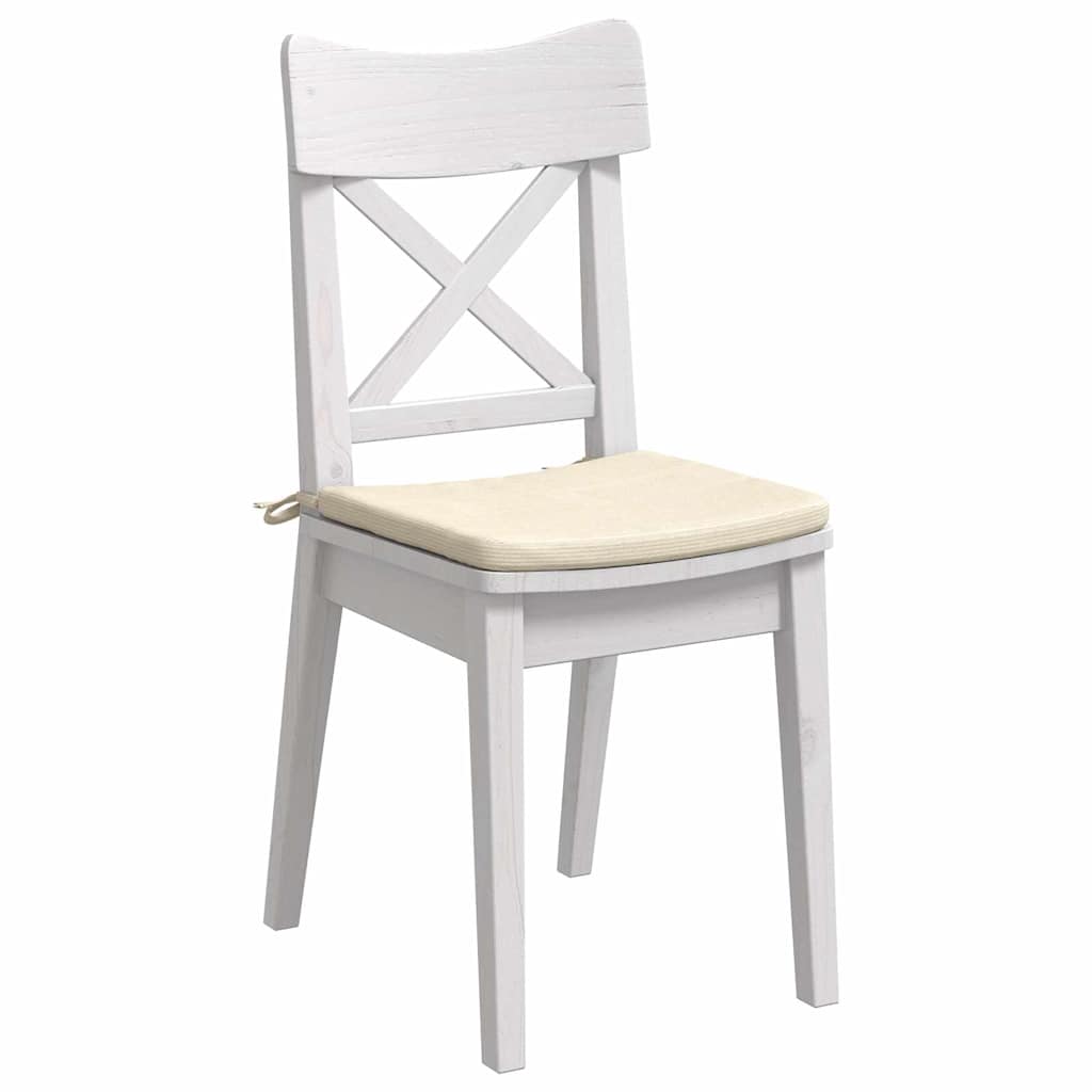Cuscini sedile VidaXL 4 pezzi crema 40 x 40 x 3 cm tessuto di cotone