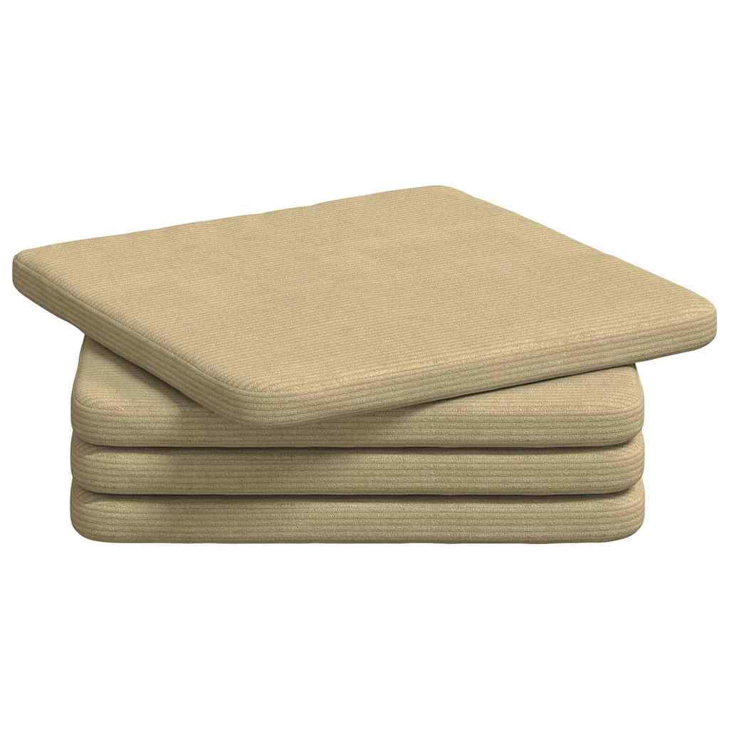 Cuscini per sedili Vidaxx 4 pezzi grigio verde 40 x 40 x 3 cm in tessuto di cotone