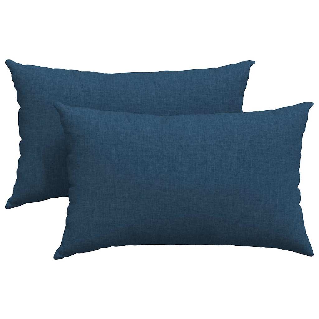 Cuscini per divano VidaXL 2 pezzi in tessuto blu 50 x 30 cm
