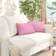 Vidaxl sofa kussens 2 pcs roze 50 x 30 cm stof