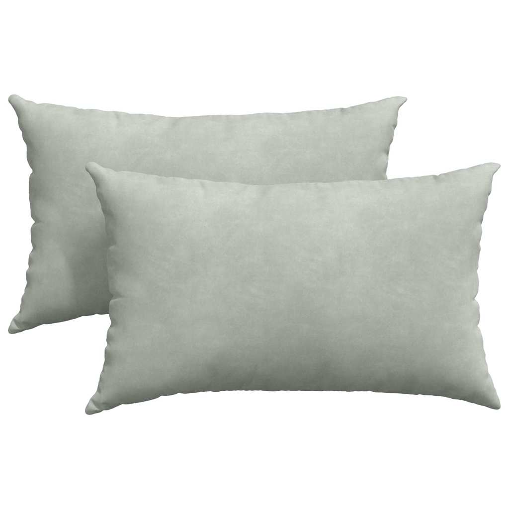 Cuscini per divano VidaXL 2 pezzi in tessuto a corda grigio chiaro 50 x 30 cm