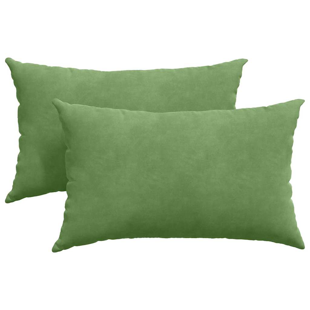 Cuscini per divano VidaXL 2 pezzi in tessuto a corde verde chiaro 50 x 30 cm