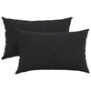 Vidaxl sofa kussens 2 stuks zwart 50 x 30 cm cordstof