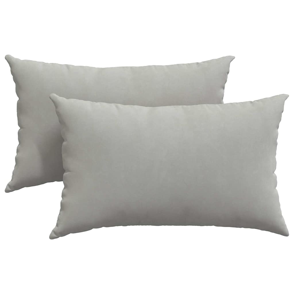 Cuscini per divano VidaXL 2 pezzi in tessuto grigio chiaro 50 x 30 cm