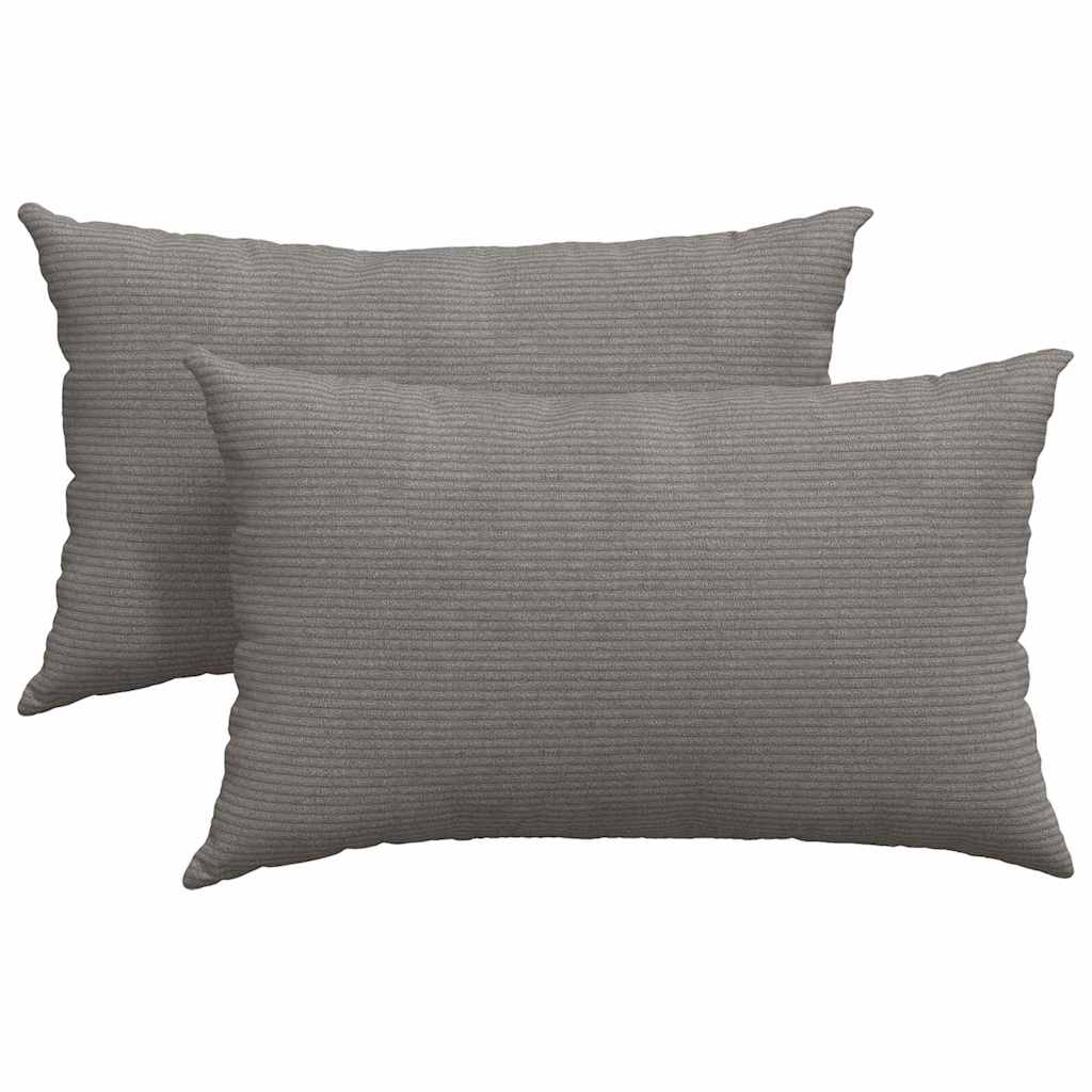 Cuscini per divano VidaXL 2 pezzi in tessuto a corda grigio chiaro 50 x 30 cm