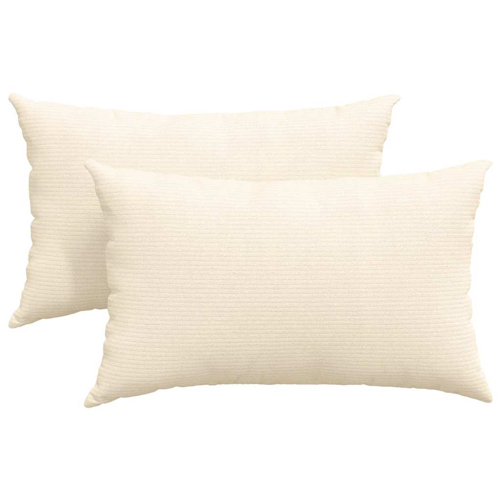 Vidaxl sofa kussens 2 stuks crème 50 x 30 cm cordstof