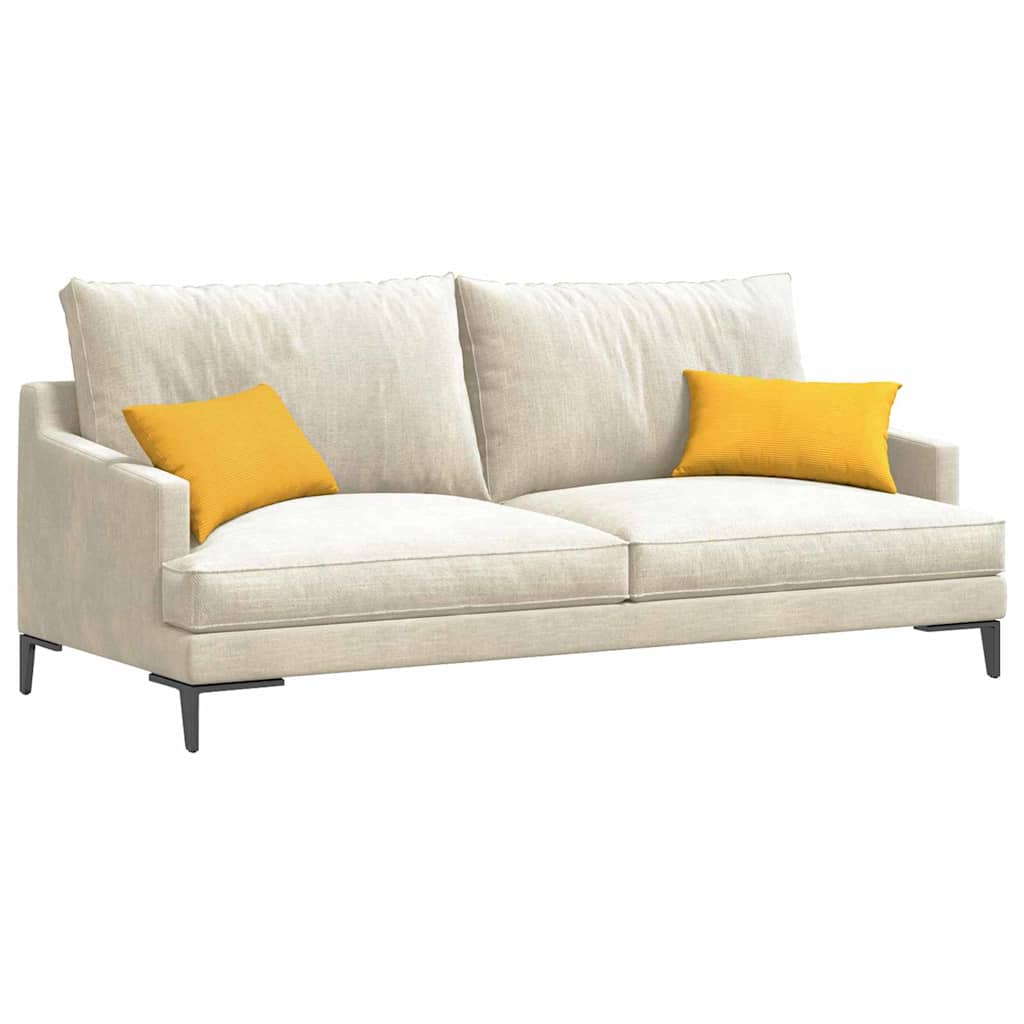 Cuscini per divano VidaXL 2 pezzi in tessuto a corde giallo chiaro 50 x 30 cm