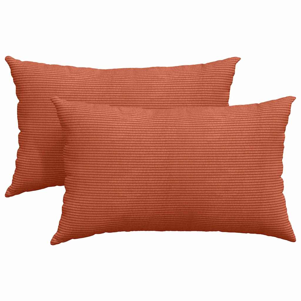Cuscini per divano VidaXL 2 pezzi in tessuto a corde rosso-arancione 50 x 30 cm