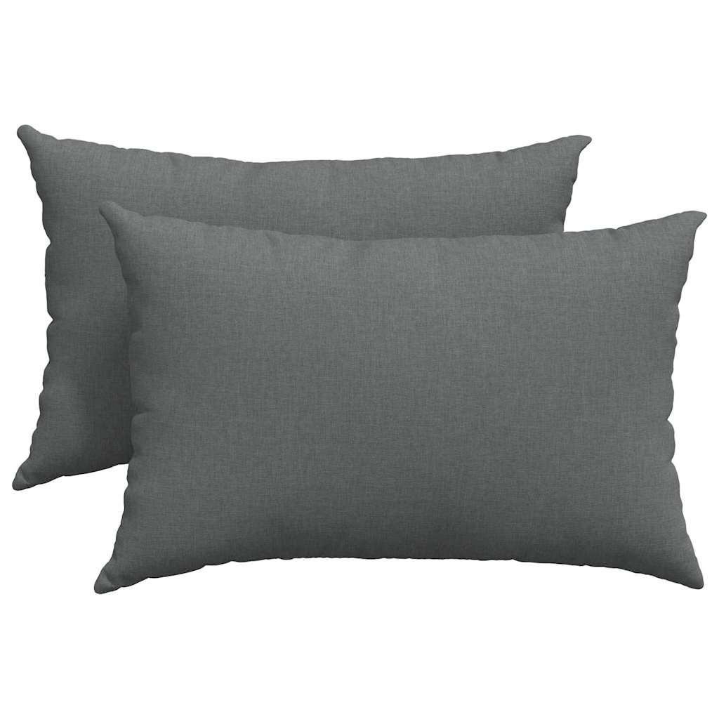Vidaxl sofa kussens 2 pcs donkergrijs 60 x 40 cm stof
