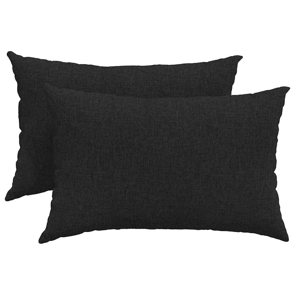 Cuscini per divano VidaXL 2 pezzi in tessuto nero 60 x 40 cm