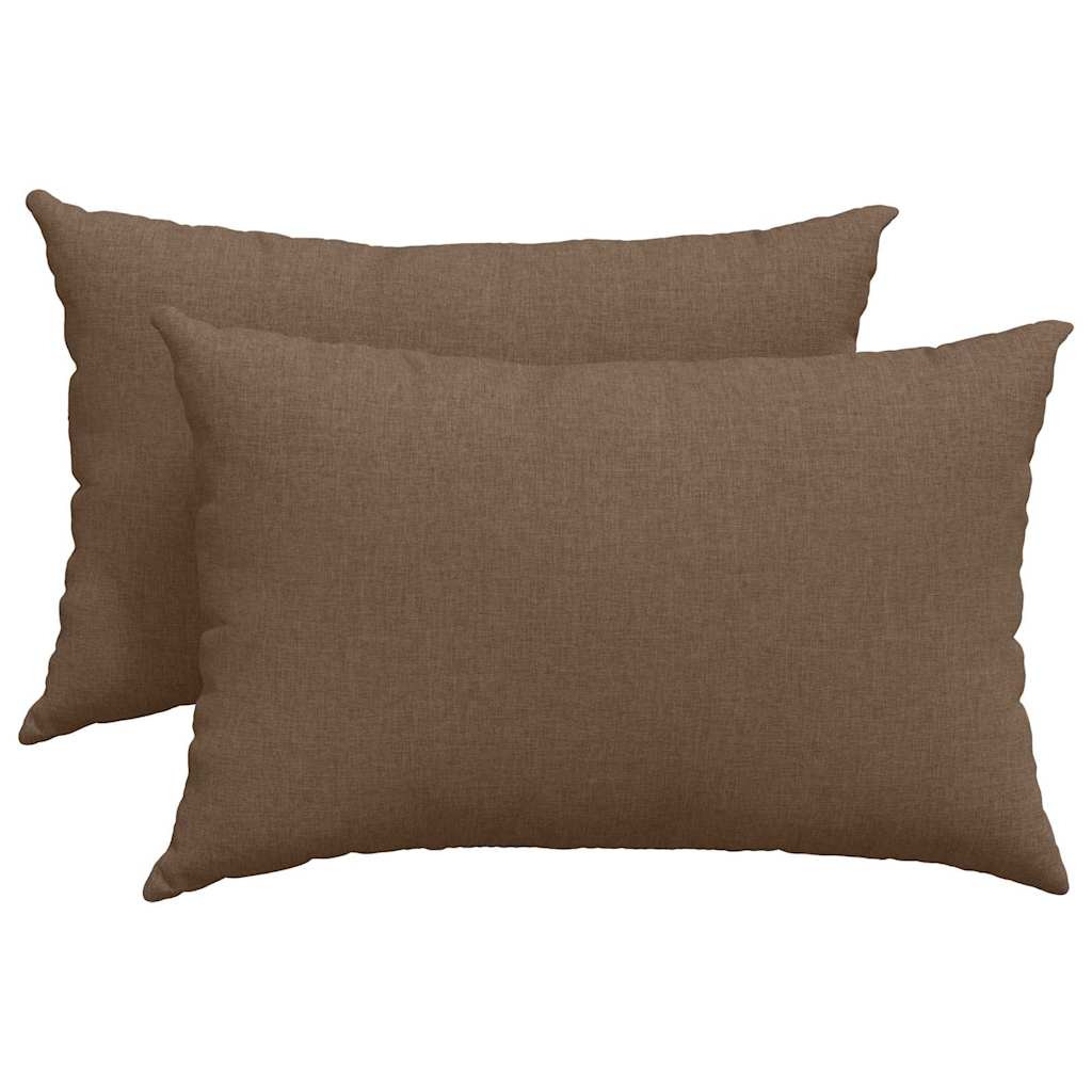 Vidaxl sofa kussens 2 pcs bruin 60 x 40 cm stof