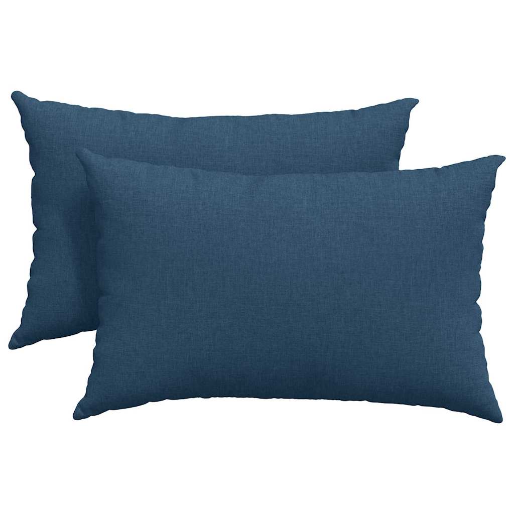Cuscini per divano VidaXL 2 pezzi in tessuto blu 60 x 40 cm