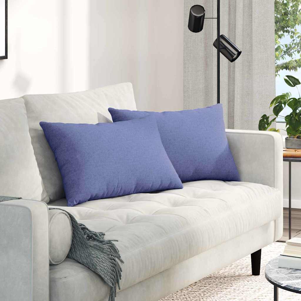 Cuscini per divano VidaXL 2 pezzi tessuto blu jeans 60 x 40 cm