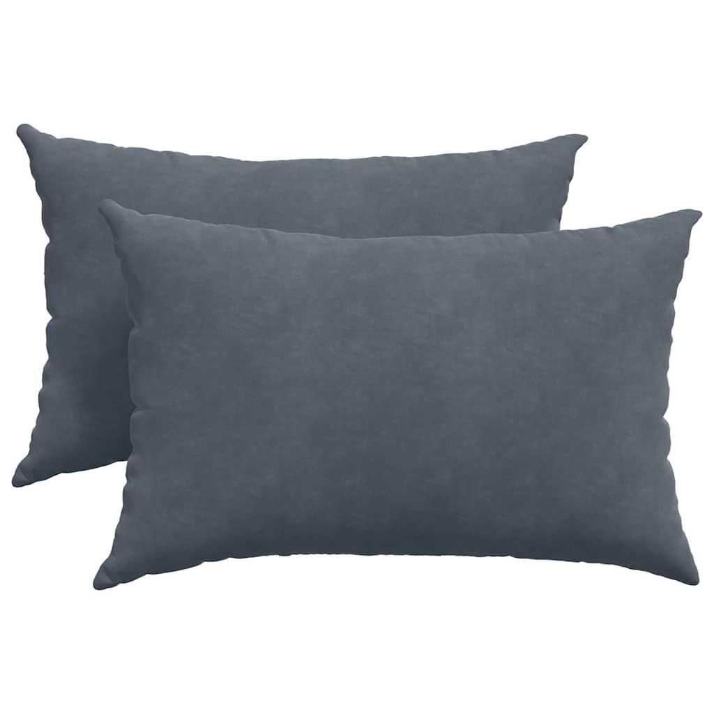 Cuscini per divano VidaXL 2 pezzi in tessuto a corde grigio scuro 60 x 40 cm
