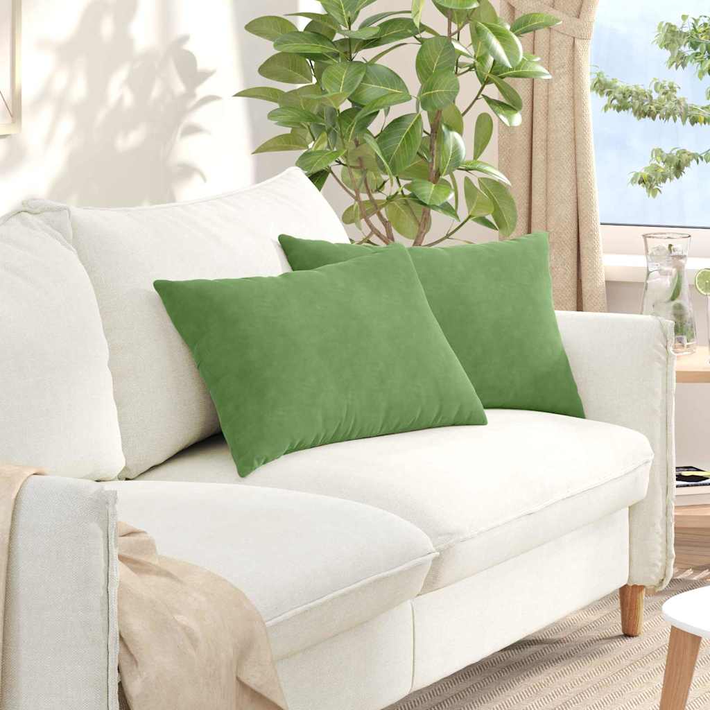Cuscini per divano VidaXL 2 pezzi in tessuto a corde verde chiaro 60 x 40 cm