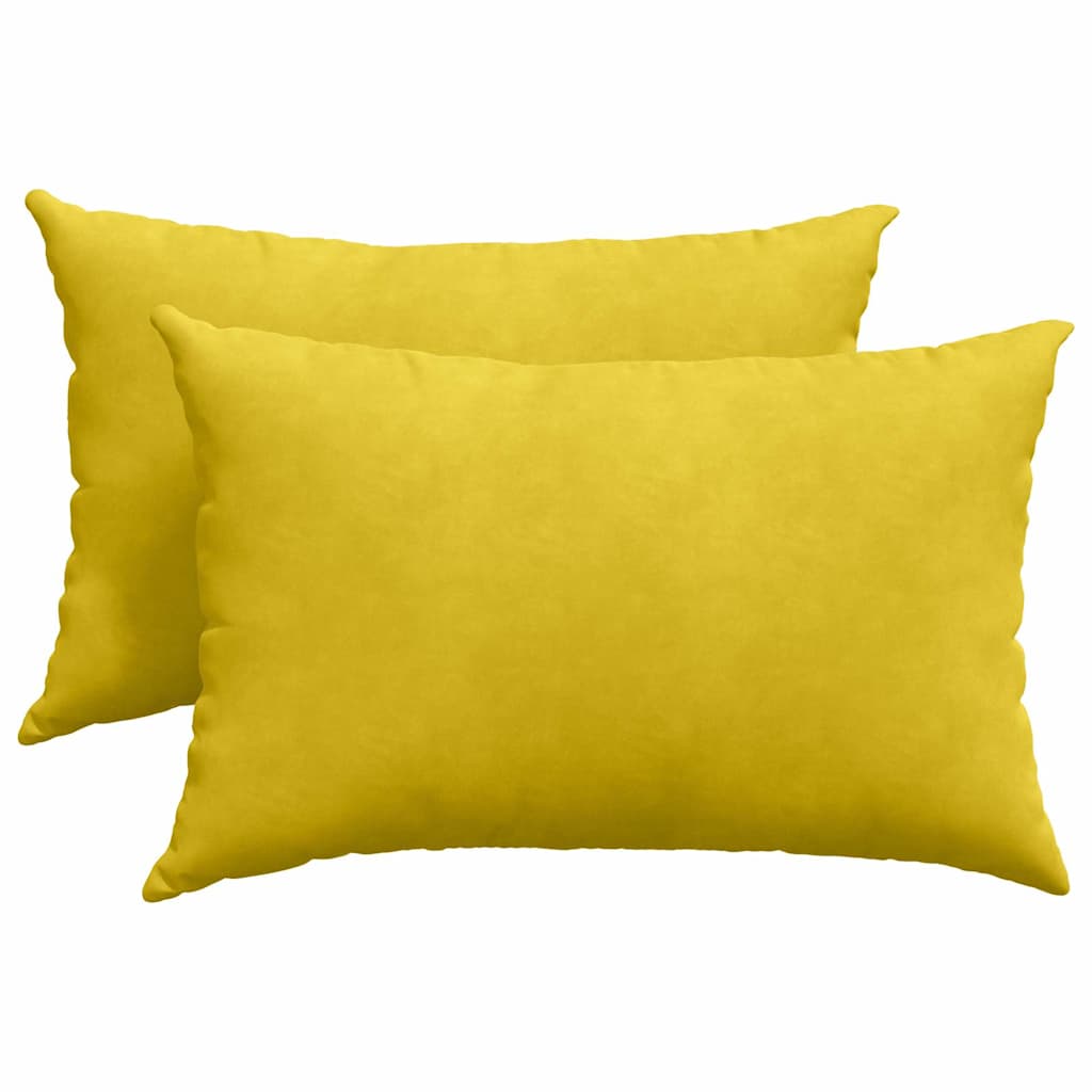 Cuscini per divano VidaXL 2 pezzi in tessuto a corda giallo 60 x 40 cm