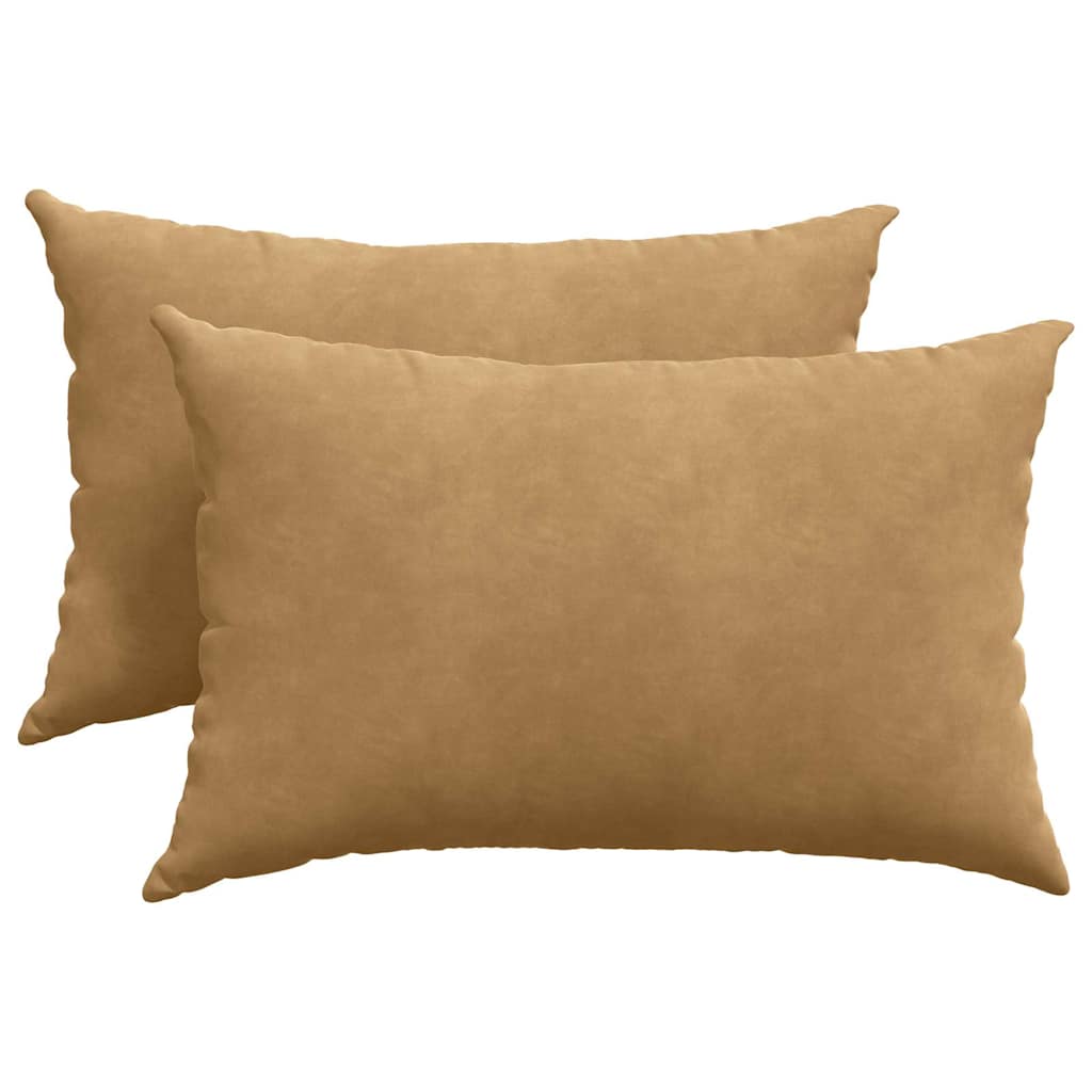 Cuscini per divano VidaXL 2 pezzi in tessuto a corda marrone 60 x 40 cm