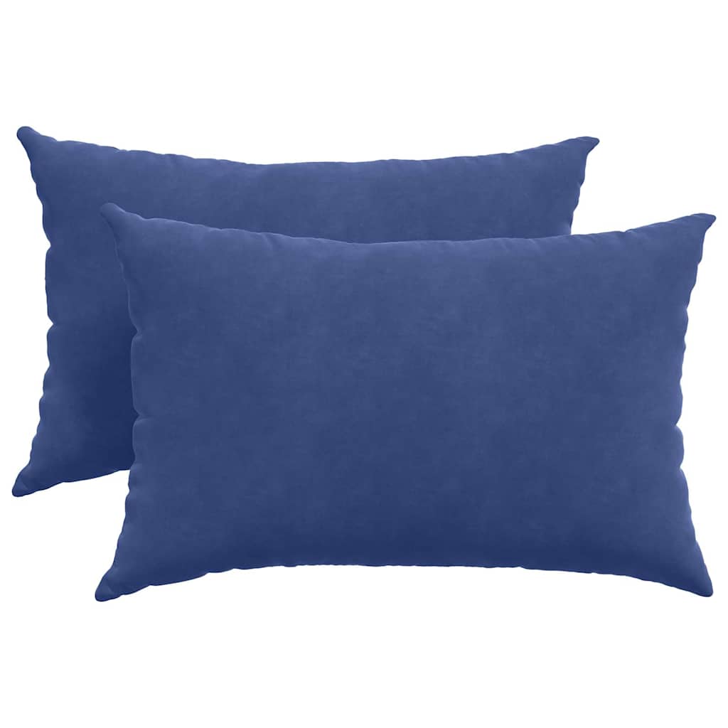 Cuscini per divano VidaXL, 2 pezzi, blu polizia, tessuto a corde 60 x 40 cm