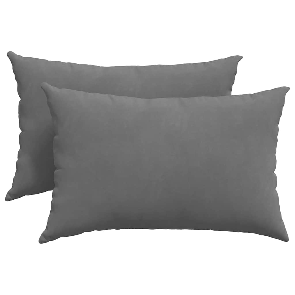 Cuscini per divano VidaXL 2 pezzi in tessuto grigio scuro 60 x 40 cm