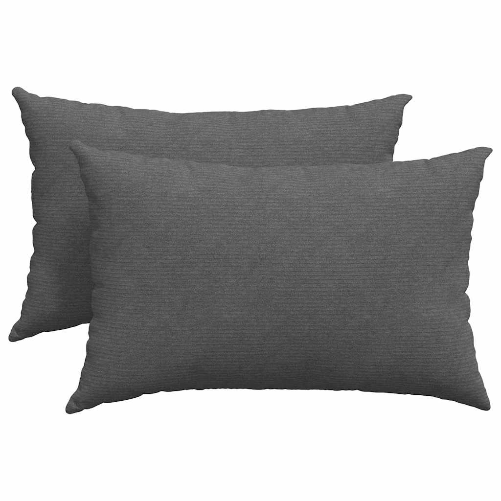 Cuscini per divano VidaXL 2 pezzi in tessuto a corde grigio scuro 60 x 40 cm