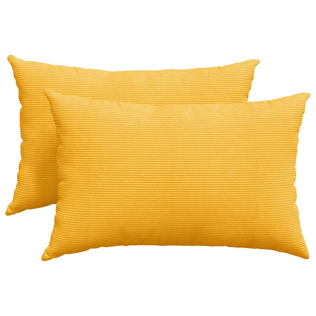 Cuscini per divano VidaXL 2 pezzi in tessuto a corde giallo chiaro 60 x 40 cm