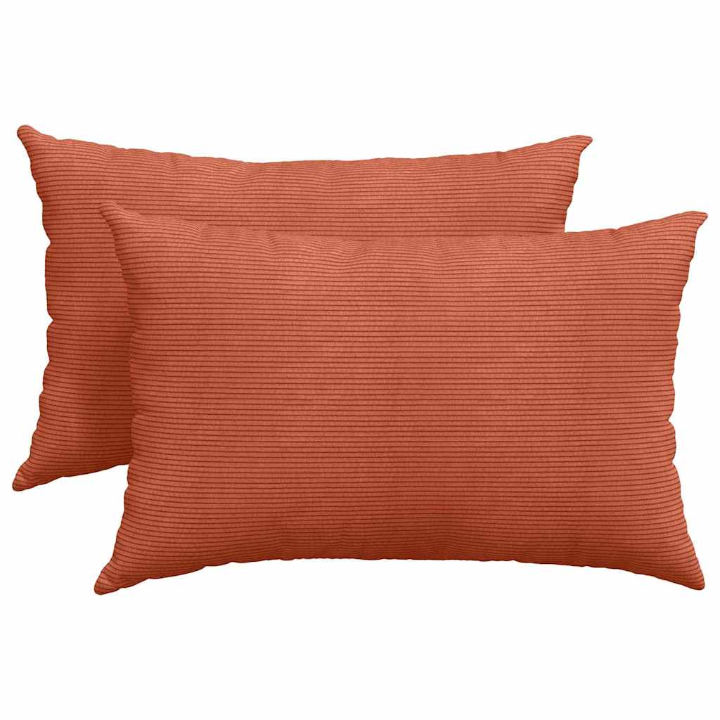 Cuscini per divano VidaXL 2 pezzi in tessuto a corde rosso-arancione 60 x 40 cm