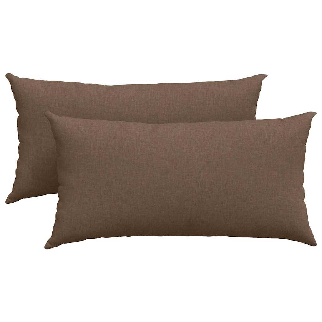 Cuscini per divano VidaXL 2 pezzi in tessuto marrone 80 x 40 cm