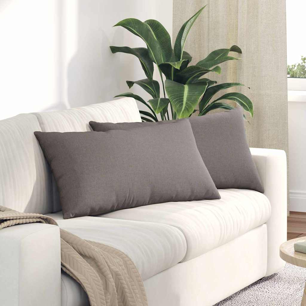 Cuscini per divano VidaXL 2 pezzi in tessuto tortora 80 x 40 cm