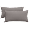 VidaXL cojines de sofá 2 piezas tejido gris pardo 80 x 40 cm