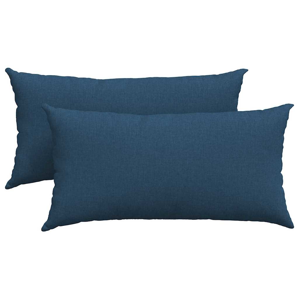 Cuscini per divano VidaXL 2 pezzi in tessuto blu 80 x 40 cm