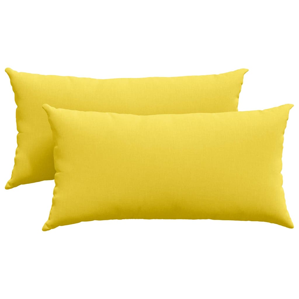 Cuscini per divano VidaXL 2 pezzi in tessuto giallo chiaro 80 x 40 cm