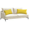 VidaXL cojines de sofá 2 piezas tejido amarillo claro 80 x 40 cm
