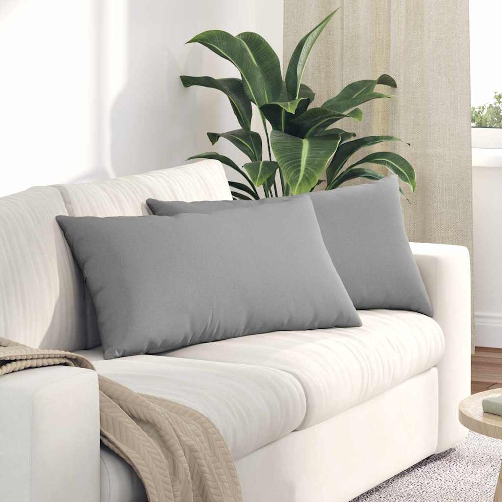 VidaXL cojines de sofá 2 piezas gris nube tela 80 x 40 cm