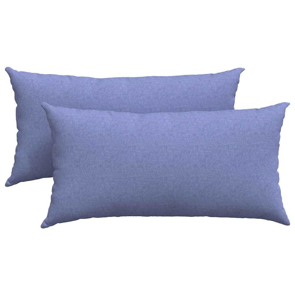 Cuscini per divano VidaXL 2 pezzi tessuto blu jeans 80 x 40 cm