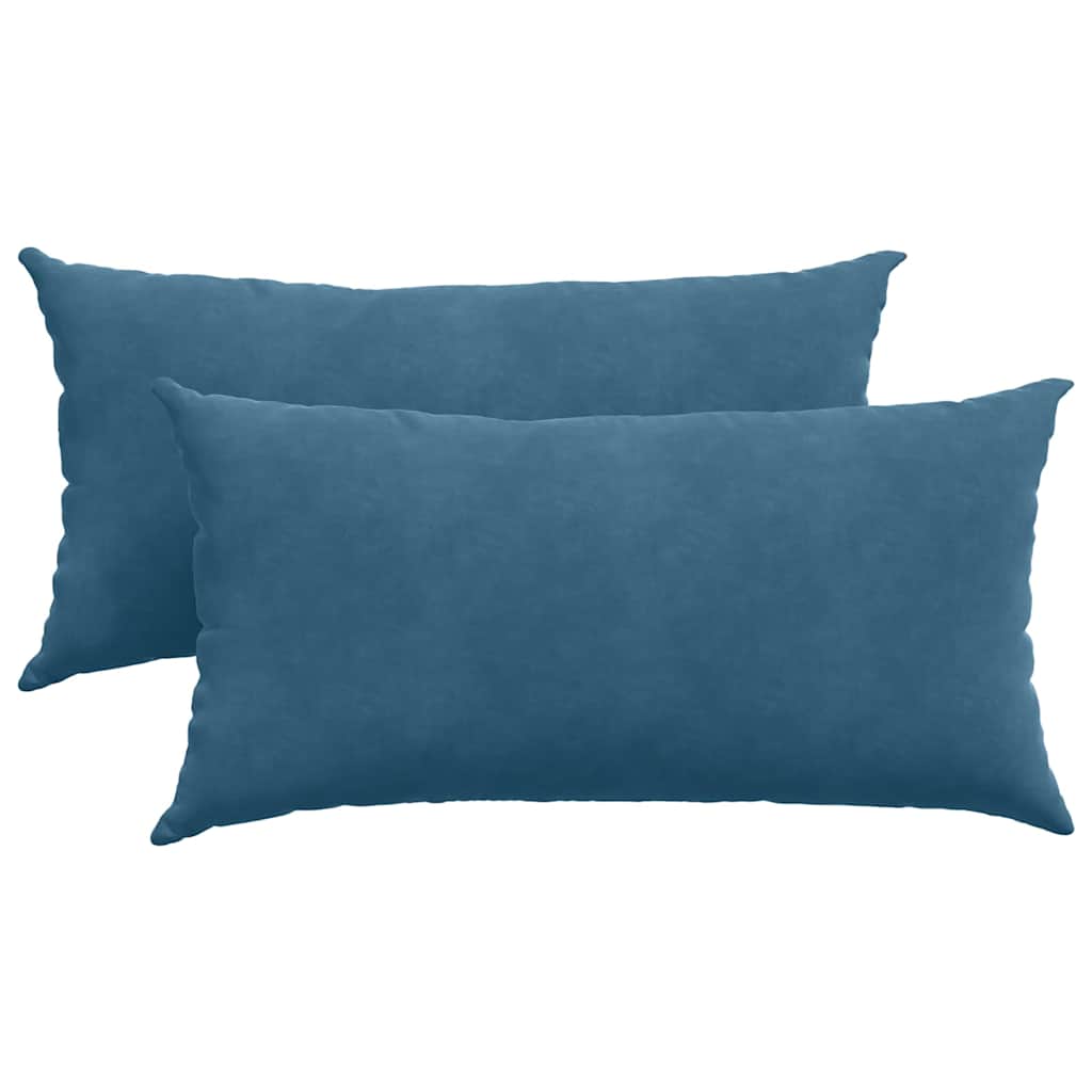 Cuscini per divano VidaXL 2 pezzi in tessuto a corda blu 80 x 40 cm